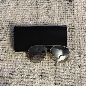 Rag & Bone‎ Gold Aviator Sunglasses with Black Case
